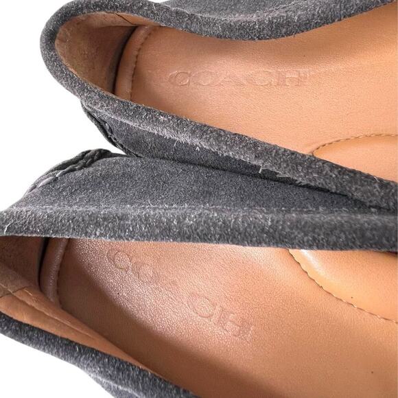 COACH Amber Suede Leather Loafer in Gray Women’s Size 8.5B Narrow - Picture 11 of 14